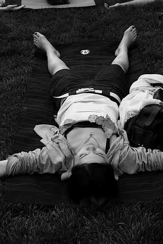 Image: <a href="http://www.flickr.com/photos/lululemonathletica/3678225123/">Savasana in Bryant Park.</a>